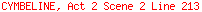 CYMBELINE, Act 2 Scene 2 Line 213