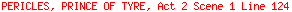 PERICLES, PRINCE OF TYRE, Act 2 Scene 1 Line 124