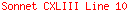 Sonnet CXLIII Line 10