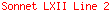 Sonnet LXII Line 2